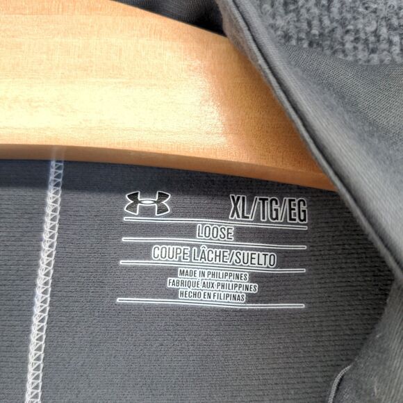 Under Armour Roche Quarter Zip Jacket Mens XL Long Sleeve Gray Loose Polyester - Picture 12 of 16